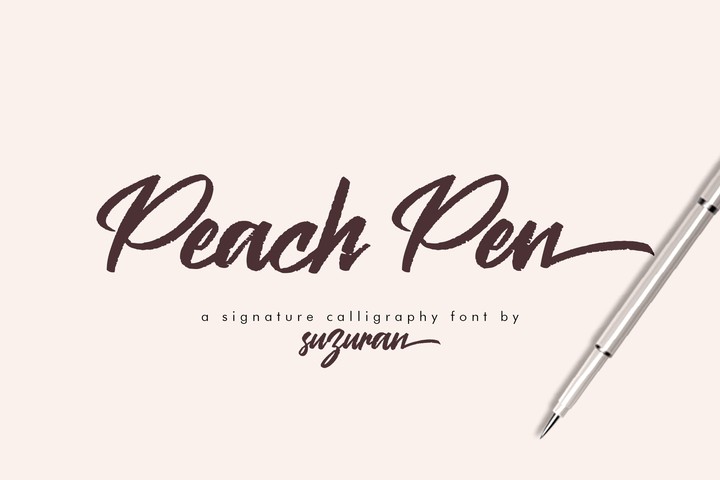 Beispiel einer Peach Pen-Schriftart